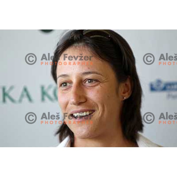 Katarina SREBOTNIK (SLO) during WTA Banka Koper Slovenia Open press conference, held in hotel Mons, Ljubljana 13.7.2010 