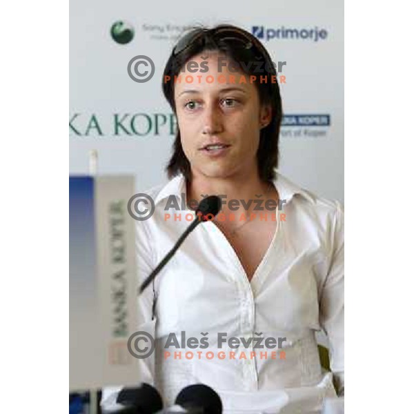 Katarina SREBOTNIK (SLO) during WTA Banka Koper Slovenia Open press conference, held in hotel Mons, Ljubljana 13.7.2010 