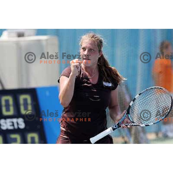 Keren Shlomo of Israel in action during first round of Qualifying singles at WTA Banka Koper Slovenia Open tennis tournament, played in SRC Marina, Portoroz, Slovenia on July 17 2010 