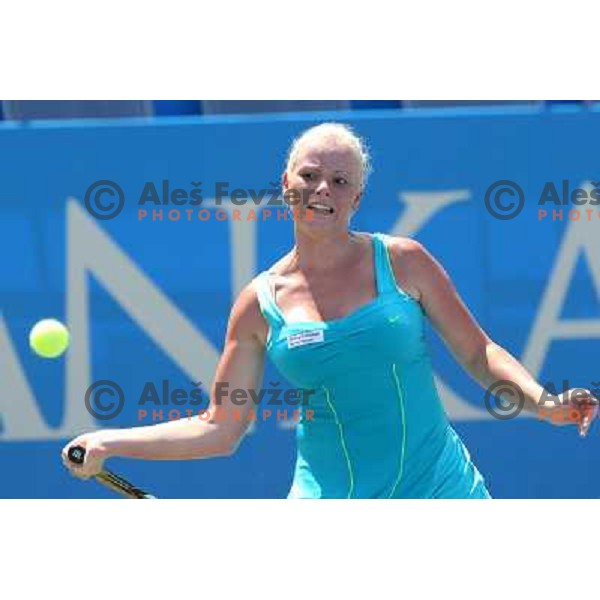 Tadeja Majeric of Slovenia in action during first round of Qualifying singles at WTA Banka Koper Slovenia Open tennis tournament, played in SRC Marina, Portoroz, Slovenia on July 17 2010 