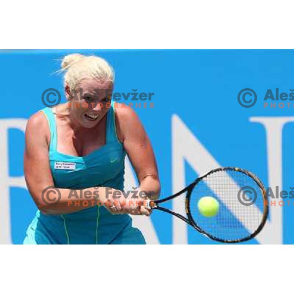 Tadeja Majeric of Slovenia in action during first round of Qualifying singles at WTA Banka Koper Slovenia Open tennis tournament, played in SRC Marina, Portoroz, Slovenia on July 17 2010 