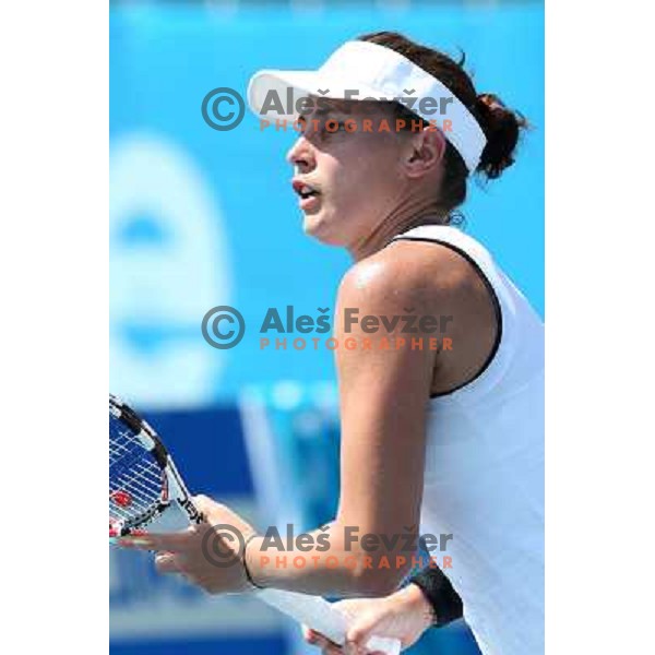 Severine Beltrame of France in action during first round of Qualifying singles at WTA Banka Koper Slovenia Open tennis tournament, played in SRC Marina, Portoroz, Slovenia on July 17 2010 