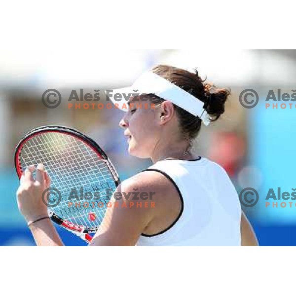 Severine Beltrame of France in action during first round of Qualifying singles at WTA Banka Koper Slovenia Open tennis tournament, played in SRC Marina, Portoroz, Slovenia on July 17 2010 