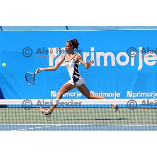 Paola Cigui of Italy in action during first round of Qualifying singles at WTA Banka Koper Slovenia Open tennis tournament, played in SRC Marina, Portoroz, Slovenia on July 17 2010 
