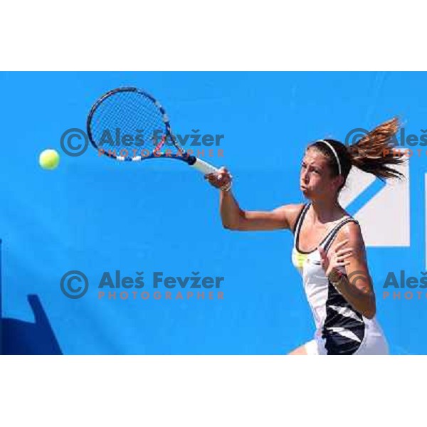 Paola Cigui of Italy in action during first round of Qualifying singles at WTA Banka Koper Slovenia Open tennis tournament, played in SRC Marina, Portoroz, Slovenia on July 17 2010 
