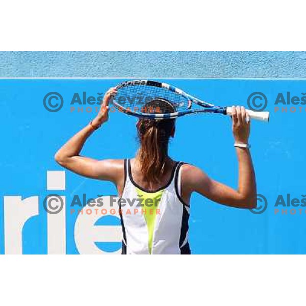 Paola Cigui of Italy in action during first round of Qualifying singles at WTA Banka Koper Slovenia Open tennis tournament, played in SRC Marina, Portoroz, Slovenia on July 17 2010 