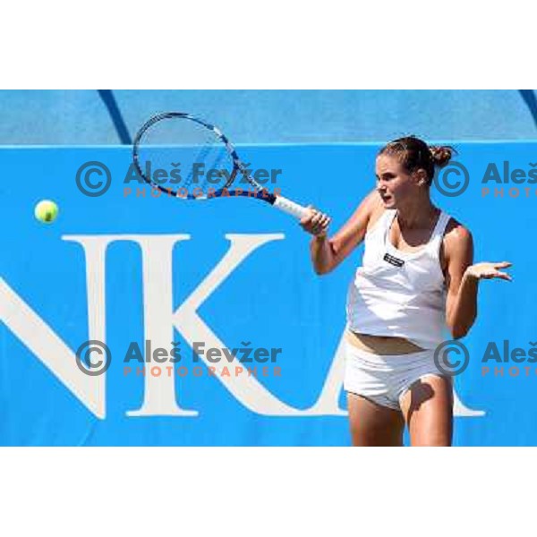 Alexandra Panova of Russia in action during first round of Qualifying singles at WTA Banka Koper Slovenia Open tennis tournament, played in SRC Marina, Portoroz, Slovenia on July 17 2010 