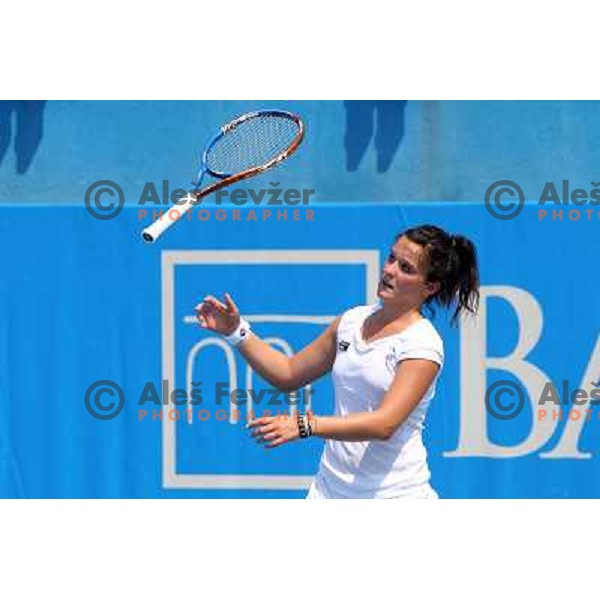 Nastja Kolar of Slovenia in action during first round of Qualifying singles at WTA Banka Koper Slovenia Open tennis tournament, played in SRC Marina, Portoroz, Slovenia on July 17 2010 