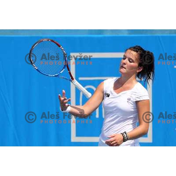 Nastja Kolar of Slovenia in action during first round of Qualifying singles at WTA Banka Koper Slovenia Open tennis tournament, played in SRC Marina, Portoroz, Slovenia on July 17 2010 