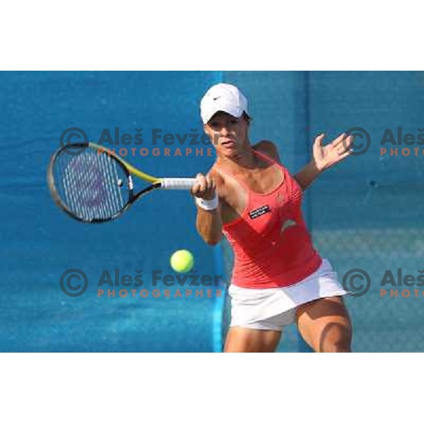 Indire Akiki of Croatia in action during second round of Qualifying singles at WTA Banka Koper Slovenia Open tennis tournament, played in SRC Marina, Portoroz, Slovenia on July 18, 2010 