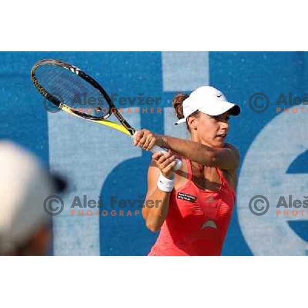 Indire Akiki of Croatia in action during second round of Qualifying singles at WTA Banka Koper Slovenia Open tennis tournament, played in SRC Marina, Portoroz, Slovenia on July 18, 2010 