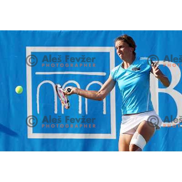 Ana Vrljic of Croatia in action during second round of Qualifying singles at WTA Banka Koper Slovenia Open tennis tournament, played in SRC Marina, Portoroz, Slovenia on July 18, 2010 