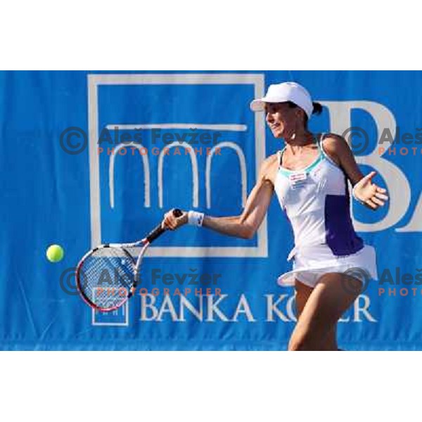 Nathalie Vierin of Italy in action during second round of Qualifying singles at WTA Banka Koper Slovenia Open tennis tournament, played in SRC Marina, Portoroz, Slovenia on July 18, 2010 
