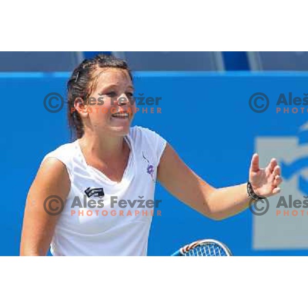Nastja Kolar of Slovenia in action during first round of Qualifying singles at WTA Banka Koper Slovenia Open tennis tournament, played in SRC Marina, Portoroz, Slovenia on July 17 2010 