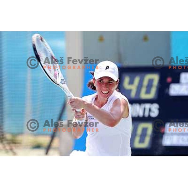 Agnes Szatmari of Romunia in action during first round of Qualifying singles at WTA Banka Koper Slovenia Open tennis tournament, played in SRC Marina, Portoroz, Slovenia on July 17 2010 