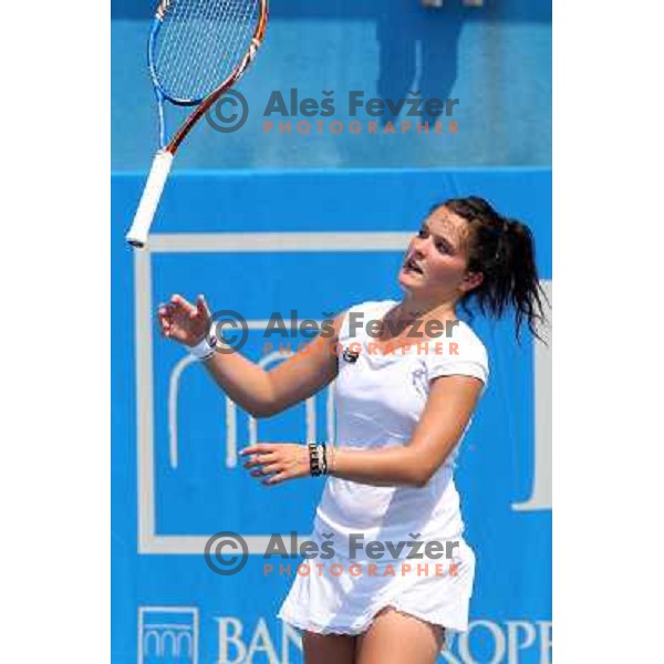 Nastja Kolar of Slovenia in action during first round of Qualifying singles at WTA Banka Koper Slovenia Open tennis tournament, played in SRC Marina, Portoroz, Slovenia on July 17 2010 