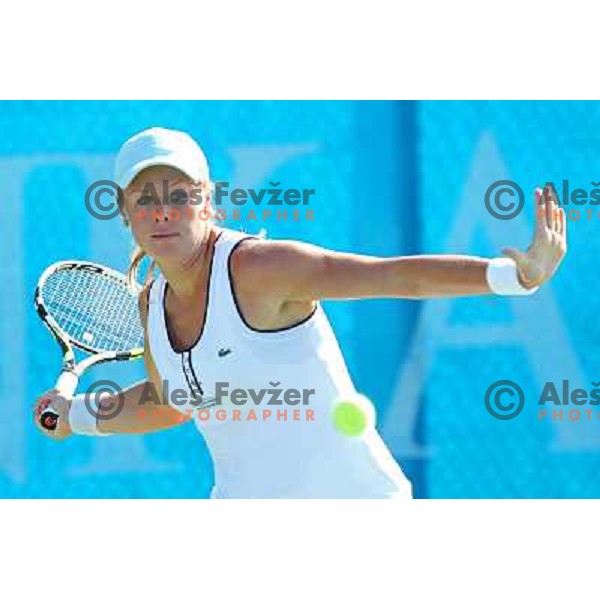 Vera Dushevina of Russia in action during first round of WTA Banka Koper Slovenia Open tennis tournament, played in SRC Marina, Portoroz, Slovenia on July 19, 2010 