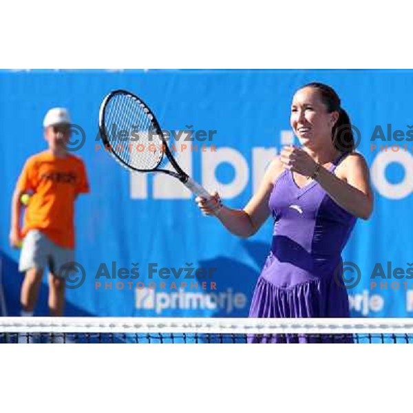 Jelena Jankovic of Serbia in action during first round of WTA Banka Koper Slovenia Open tennis tournament, played in SRC Marina, Portoroz, Slovenia on July 19, 2010 