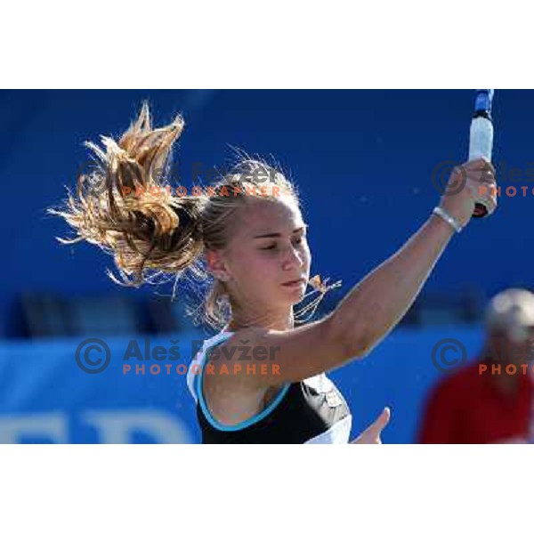 Aleksandra Krunic of Serbia in action during first round of WTA Banka Koper Slovenia Open tennis tournament, played in SRC Marina, Portoroz, Slovenia on July 19, 2010 