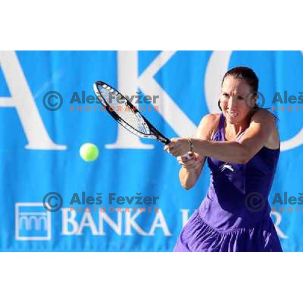 Jelena Jankovic of Serbia in action during first round of WTA Banka Koper Slovenia Open tennis tournament, played in SRC Marina, Portoroz, Slovenia on July 19, 2010 