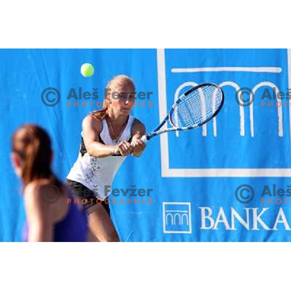 Aleksandra Krunic of Serbia in action during first round of WTA Banka Koper Slovenia Open tennis tournament, played in SRC Marina, Portoroz, Slovenia on July 19, 2010 