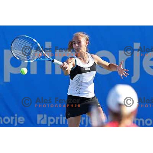 Aleksandra Krunic of Serbia in action during first round of WTA Banka Koper Slovenia Open tennis tournament, played in SRC Marina, Portoroz, Slovenia on July 19, 2010 