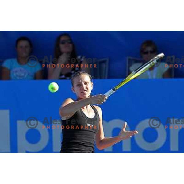 Sesil Karatantcheva of Khazakhstan in action during first round of WTA Banka Koper Slovenia Open tennis tournament, played in SRC Marina, Portoroz, Slovenia on July 19, 2010 