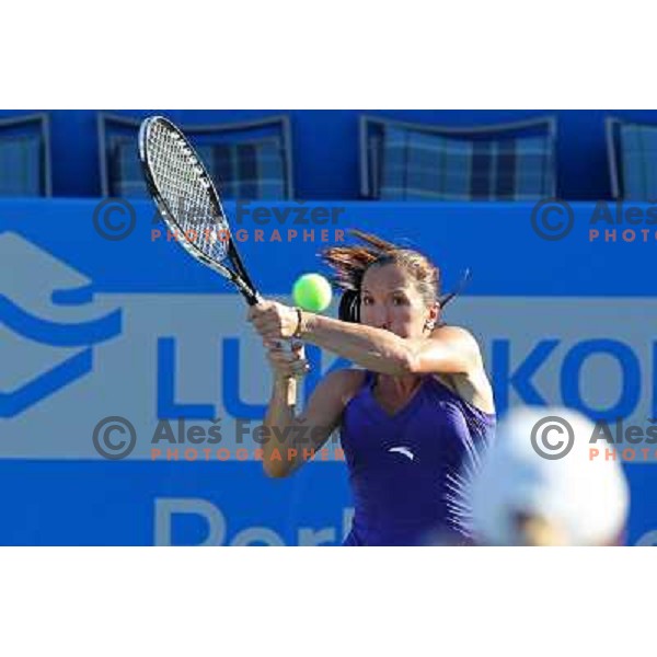 Jelena Jankovic of Serbia in action during first round of WTA Banka Koper Slovenia Open tennis tournament, played in SRC Marina, Portoroz, Slovenia on July 19, 2010 