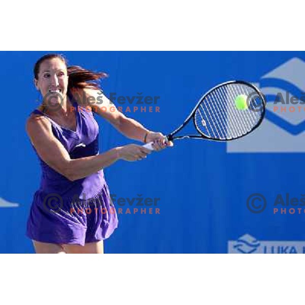 Jelena Jankovic of Serbia in action during first round of WTA Banka Koper Slovenia Open tennis tournament, played in SRC Marina, Portoroz, Slovenia on July 19, 2010 