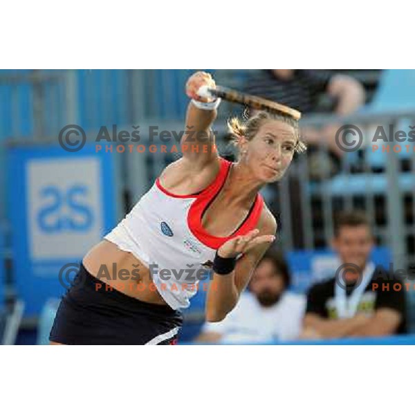 Polona Hercog of Slovenia in action during first round of WTA Banka Koper Slovenia Open tennis tournament, played in SRC Marina, Portoroz, Slovenia on July 19, 2010 