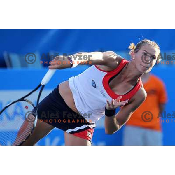 Polona Hercog of Slovenia in action during first round of WTA Banka Koper Slovenia Open tennis tournament, played in SRC Marina, Portoroz, Slovenia on July 19, 2010 