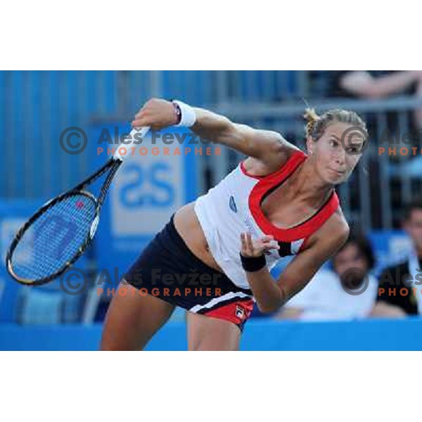 Polona Hercog of Slovenia in action during first round of WTA Banka Koper Slovenia Open tennis tournament, played in SRC Marina, Portoroz, Slovenia on July 19, 2010 