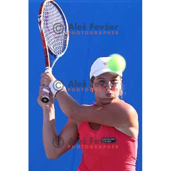 Anna Tatishvili of Georgia in action during first round of WTA Banka Koper Slovenia Open tennis tournament, played in SRC Marina, Portoroz, Slovenia on July 19, 2010 