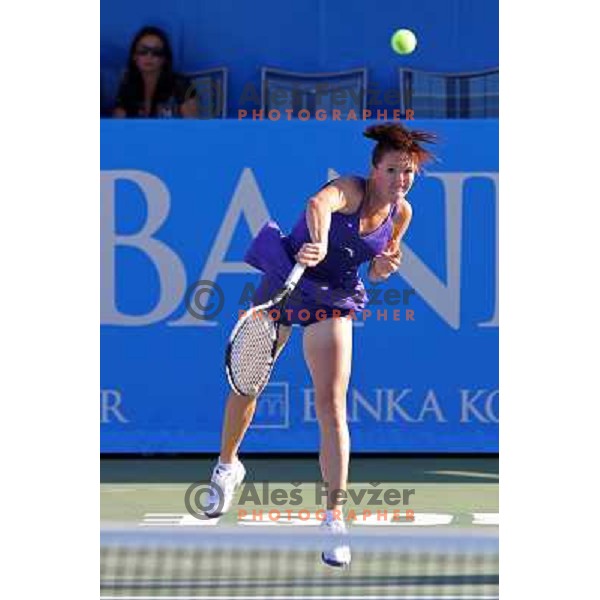 Jelena Jankovic of Serbia in action during first round of WTA Banka Koper Slovenia Open tennis tournament, played in SRC Marina, Portoroz, Slovenia on July 19, 2010 