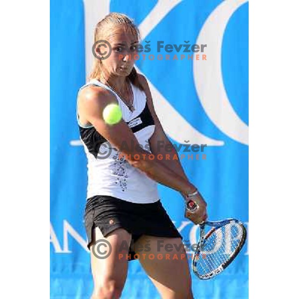 Aleksandra Krunic of Serbia in action during first round of WTA Banka Koper Slovenia Open tennis tournament, played in SRC Marina, Portoroz, Slovenia on July 19, 2010 