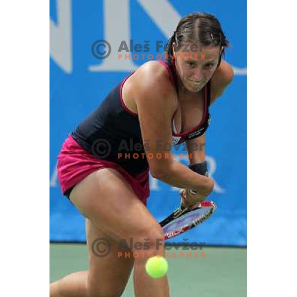 Andreja Klepac of Slovenia in action during first round of WTA Banka Koper Slovenia Open tennis tournament, played in SRC Marina, Portoroz, Slovenia on July 19, 2010 