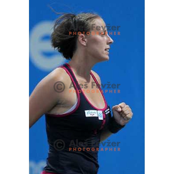 Andreja Klepac of Slovenia in action during first round of WTA Banka Koper Slovenia Open tennis tournament, played in SRC Marina, Portoroz, Slovenia on July 19, 2010 