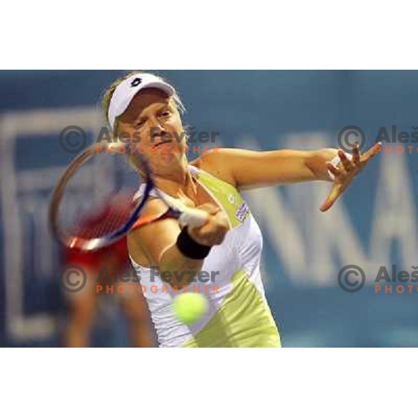 Masa Zec Peskiric of Slovenia in action during first round of WTA Banka Koper Slovenia Open tennis tournament, played in SRC Marina, Portoroz, Slovenia on July 19, 2010 