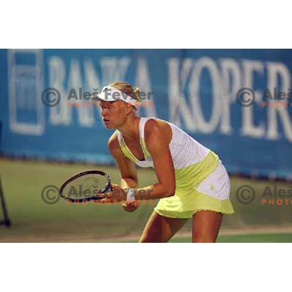 Masa Zec Peskiric of Slovenia in action during first round of WTA Banka Koper Slovenia Open tennis tournament, played in SRC Marina, Portoroz, Slovenia on July 19, 2010 