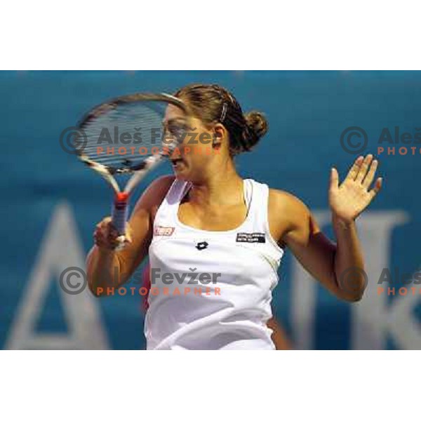 Tamira Paszek of Austria in action during first round of WTA Banka Koper Slovenia Open tennis tournament, played in SRC Marina, Portoroz, Slovenia on July 19, 2010 