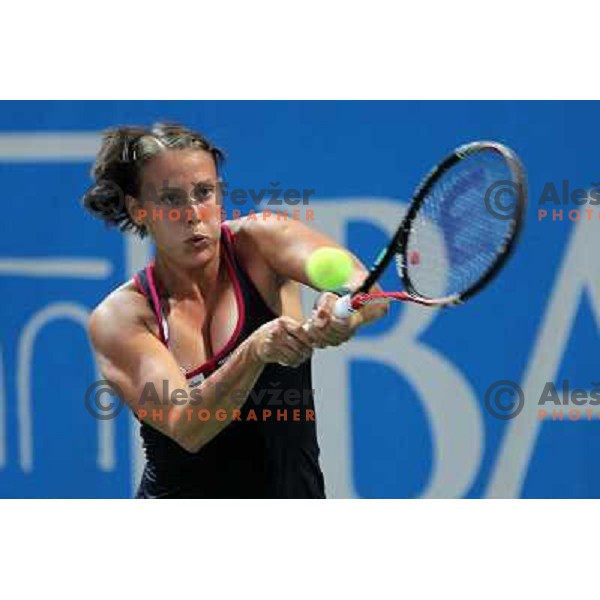 Andreja Klepac of Slovenia in action during first round of WTA Banka Koper Slovenia Open tennis tournament, played in SRC Marina, Portoroz, Slovenia on July 19, 2010 