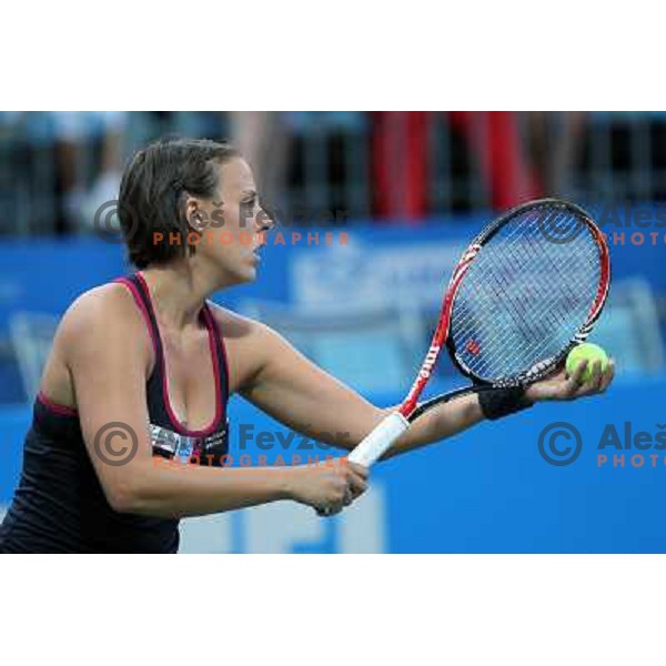 Andreja Klepac of Slovenia in action during first round of WTA Banka Koper Slovenia Open tennis tournament, played in SRC Marina, Portoroz, Slovenia on July 19, 2010 