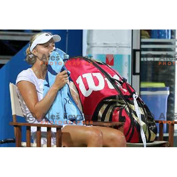 Ekaterina Makarova of Russia in action during first round of WTA Banka Koper Slovenia Open tennis tournament, played in SRC Marina, Portoroz, Slovenia on July 19, 2010 