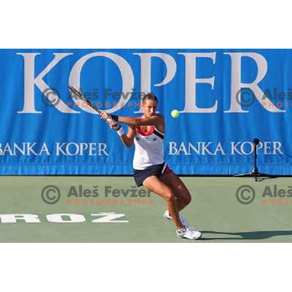 Polona Hercog of Slovenia in action during first round of WTA Banka Koper Slovenia Open tennis tournament, played in SRC Marina, Portoroz, Slovenia on July 20, 2010 