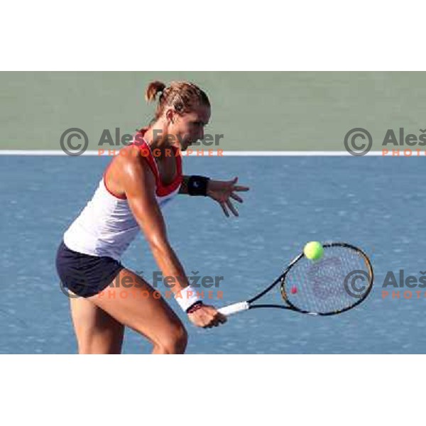 Polona Hercog of Slovenia in action during first round of WTA Banka Koper Slovenia Open tennis tournament, played in SRC Marina, Portoroz, Slovenia on July 20, 2010 