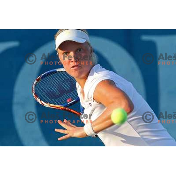 Masa Zec Peskiric of Slovenia in action during first round of WTA Banka Koper Slovenia Open tennis tournament, played in SRC Marina, Portoroz, Slovenia on July 20, 2010 