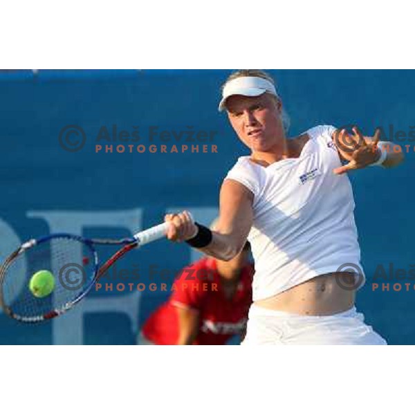 Masa Zec Peskiric of Slovenia in action during first round of WTA Banka Koper Slovenia Open tennis tournament, played in SRC Marina, Portoroz, Slovenia on July 20, 2010 