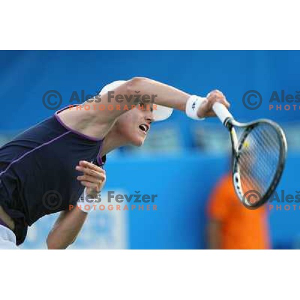 Katarina Srebotnik of Slovenia in action during first round of WTA Banka Koper Slovenia Open tennis tournament, played in SRC Marina, Portoroz, Slovenia on July 20, 2010 