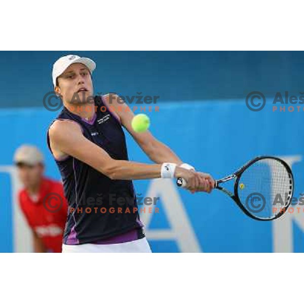 Katarina Srebotnik of Slovenia in action during first round of WTA Banka Koper Slovenia Open tennis tournament, played in SRC Marina, Portoroz, Slovenia on July 20, 2010 