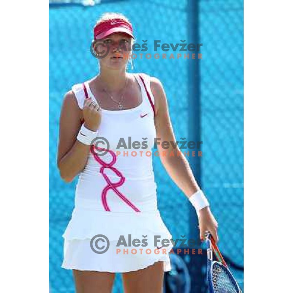 Petra Kvitova of Czech Republic in action during first round of WTA Banka Koper Slovenia Open tennis tournament, played in SRC Marina, Portoroz, Slovenia on July 20, 2010 